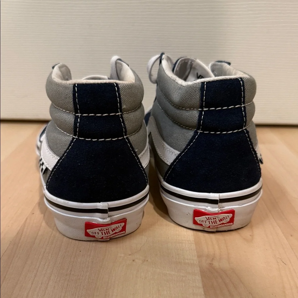 Vans High-Top Sneakers in Blue and Gray